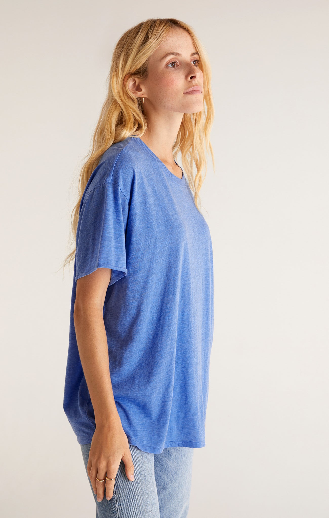 FINAL SALE-The Oversized Tee - Pacific Blue