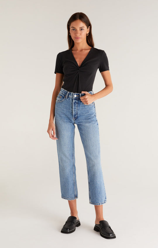 Tabby Twist Top - Black