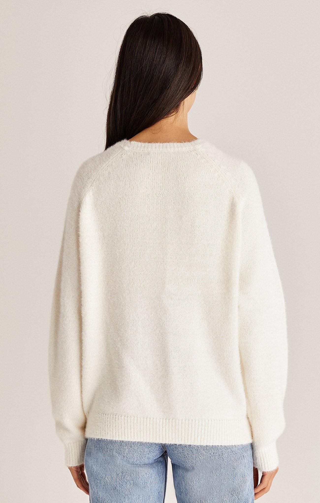 Alexa Eyelash Sweater - Vanilla Ice