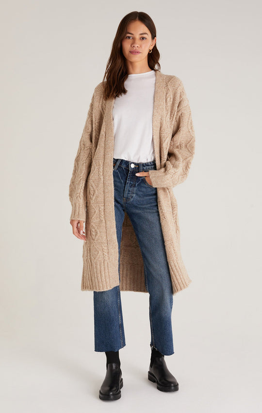 Kai Long Cardigan - Oatmeal Heather