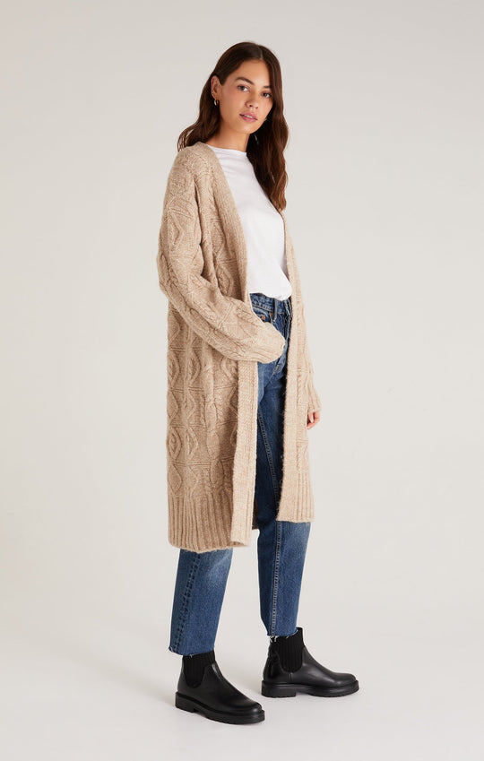 Kai Long Cardigan - Oatmeal Heather