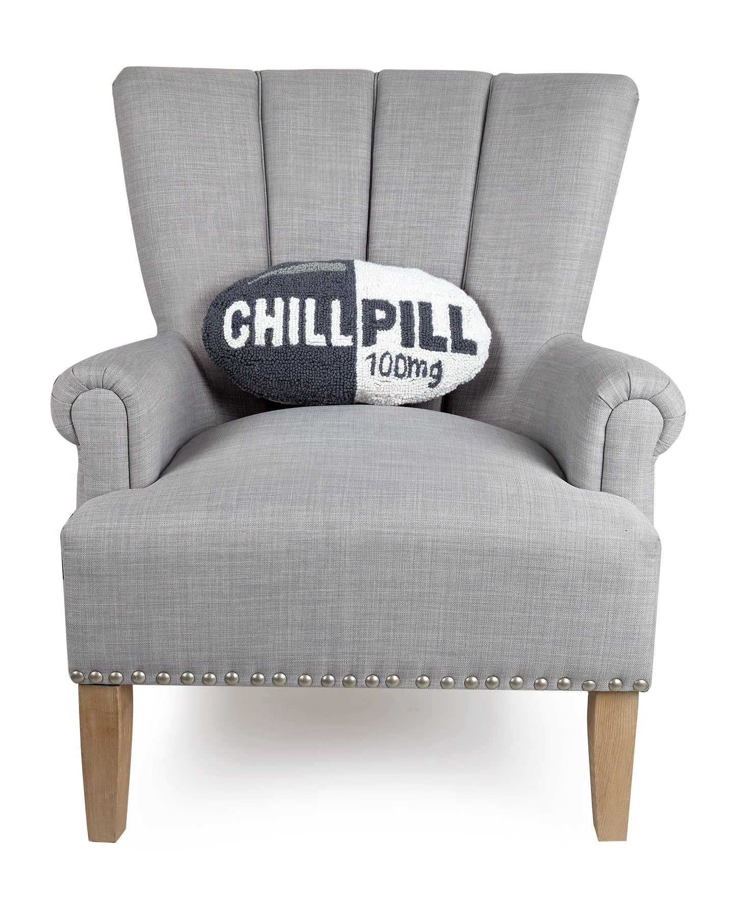 Chill Pill Dark Grey Pillow