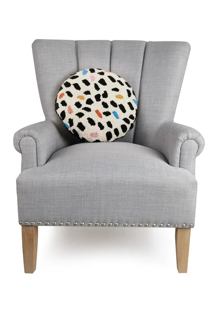 Circle Dots Round Shape Hook Pillow