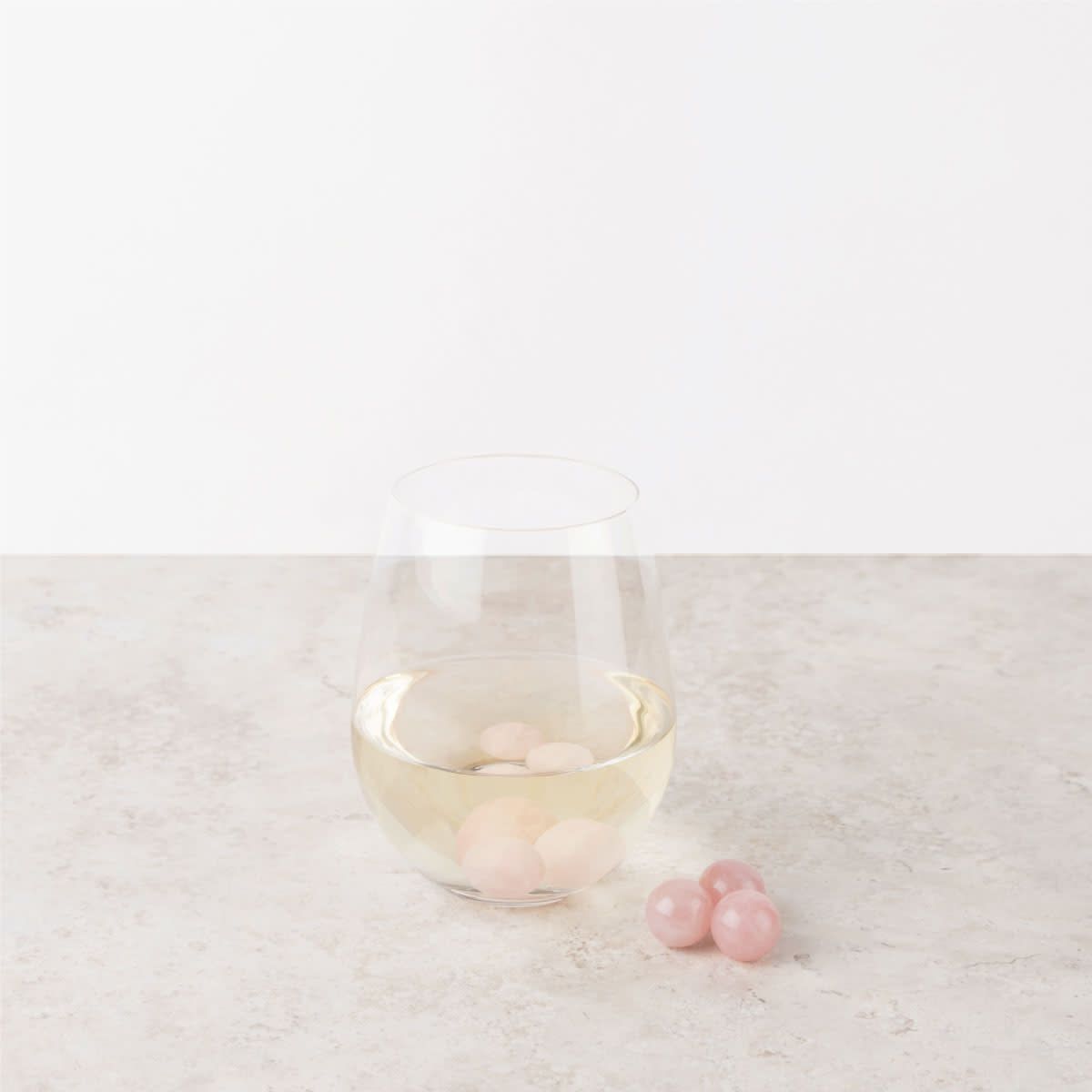Rose Quartz Wine Gems Set of 6