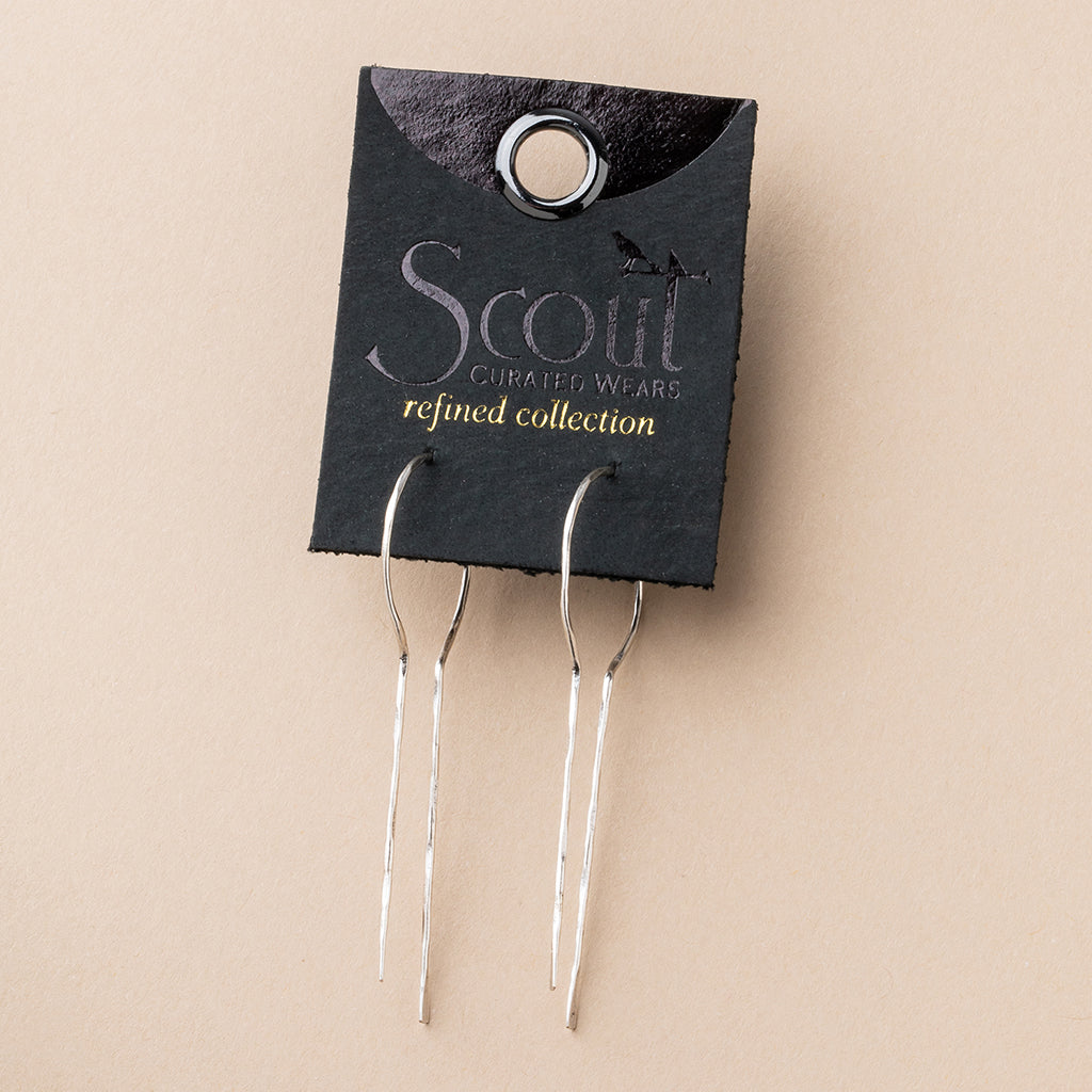 Silver Equinox Keyhole Hoops