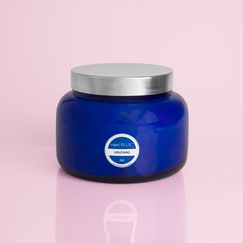 Jumbo Blue Jar - Volcano