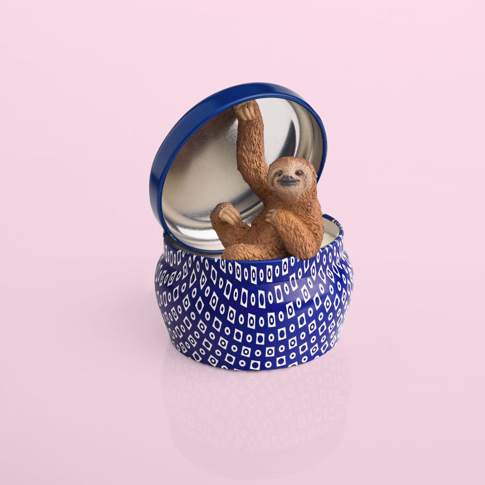 Blue Printed Mini Tin - Blue Jean