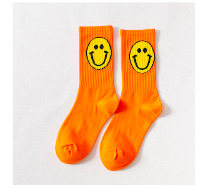 Suzanne Smiley Socks - Orange