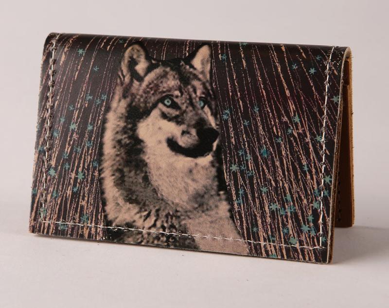 Backerton Star Wolf Leather Cardholder Wallet