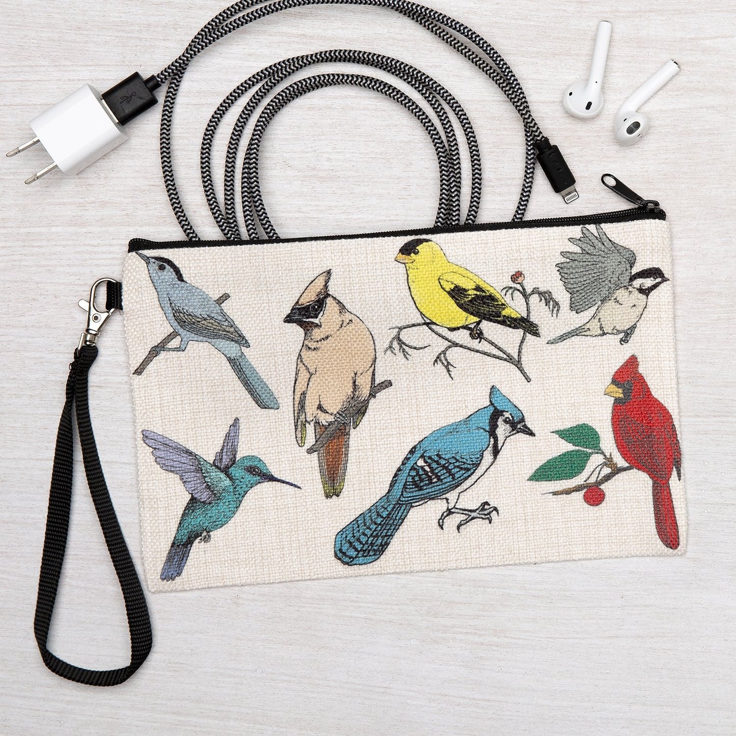Birds Zipper Pouch - LG