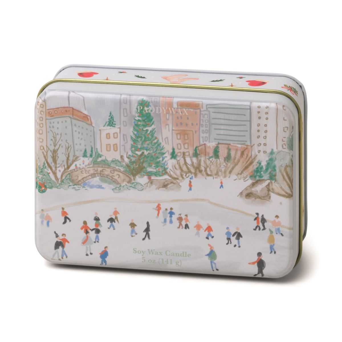 Ice Skating Christmas Tin - Mistletoe & Mint