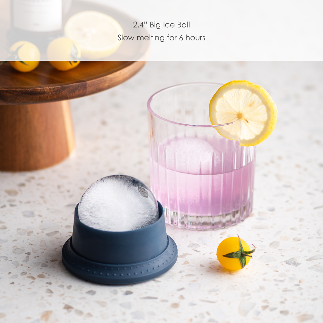 Sphere Set of 3 - Silicone Ice Ball Mold - Blue
