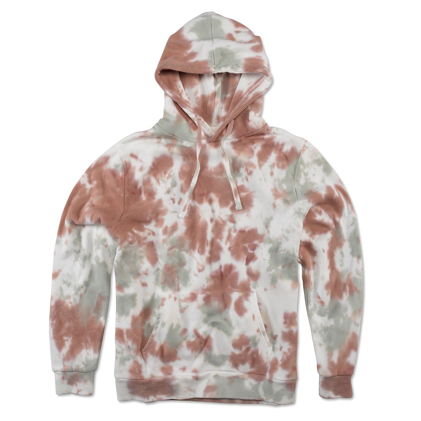 Tie Dye Pipeline Hoodie - Olive/Rust/White