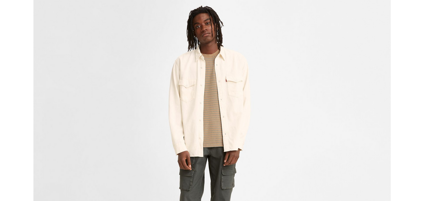 Relaxed Fit Western Shirt - Fresh Ecru