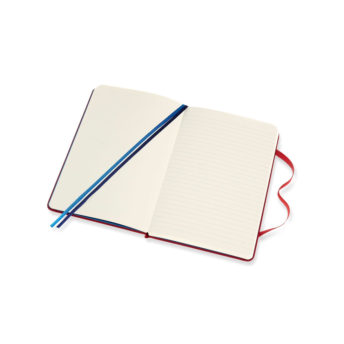 Two-Go Ruled/Plain Medium Notebook - Cranberry Red