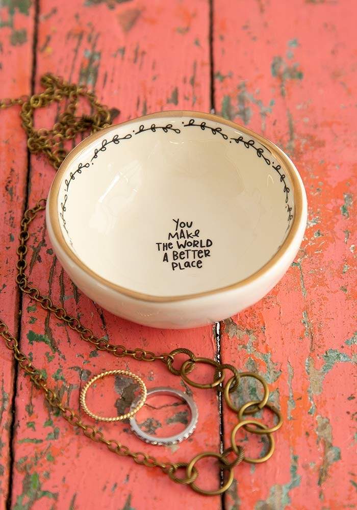 Natural Life Giving Trinket Bowl "World Better"