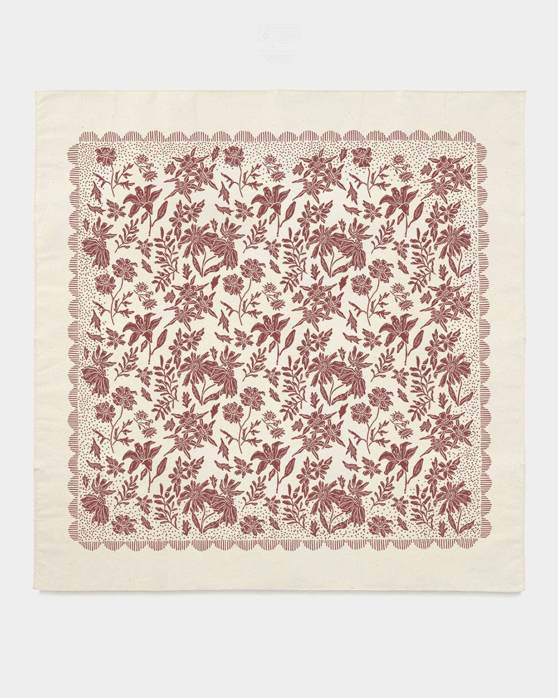 Oklahoma Wildflower Bandana - Natural