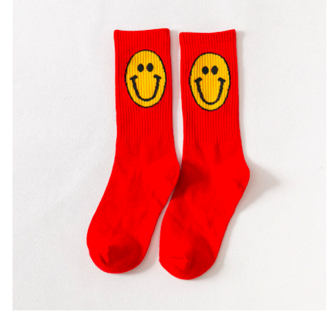 Suzanne Smiley Socks - Red