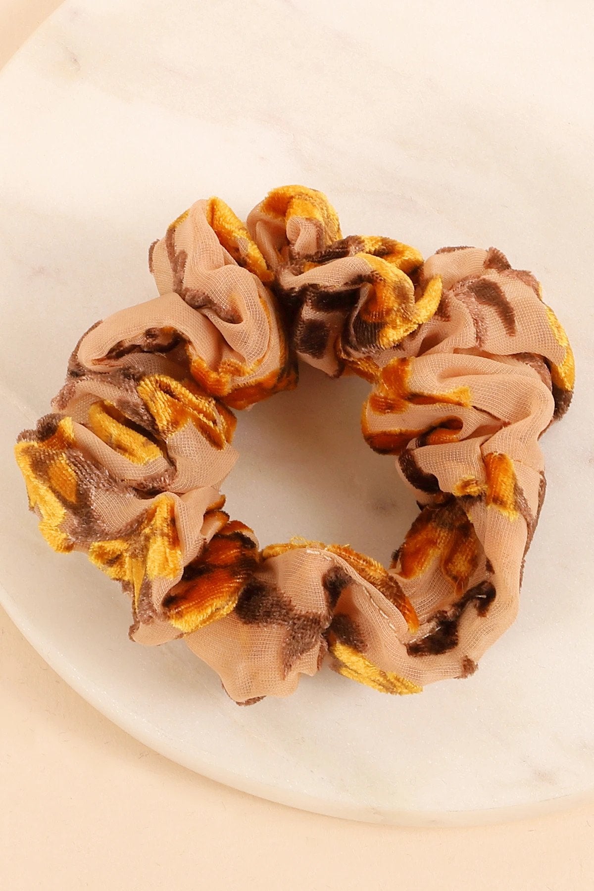 Floral Velvet Burnout Scrunchies