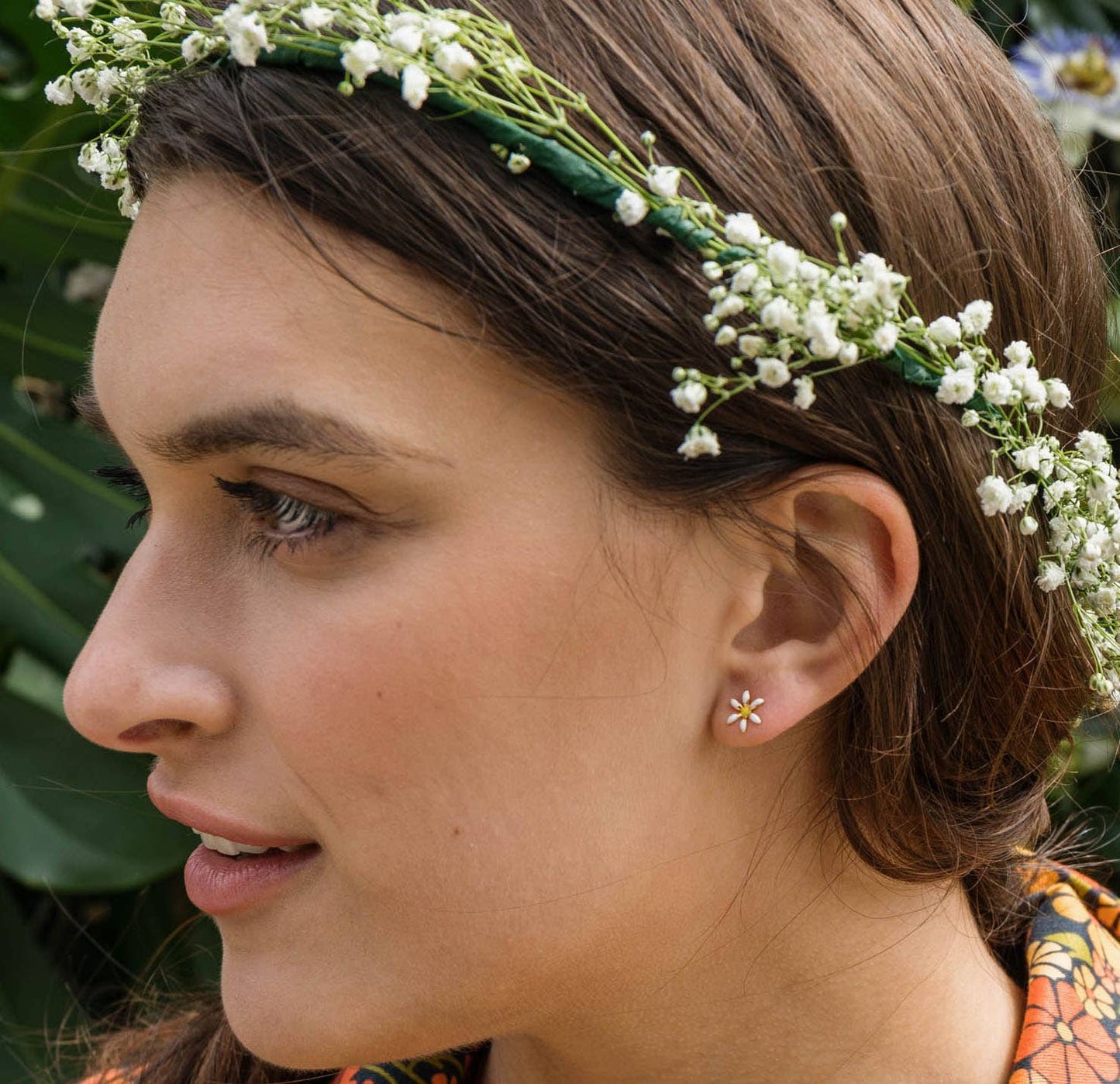 Pink Daisy Studs