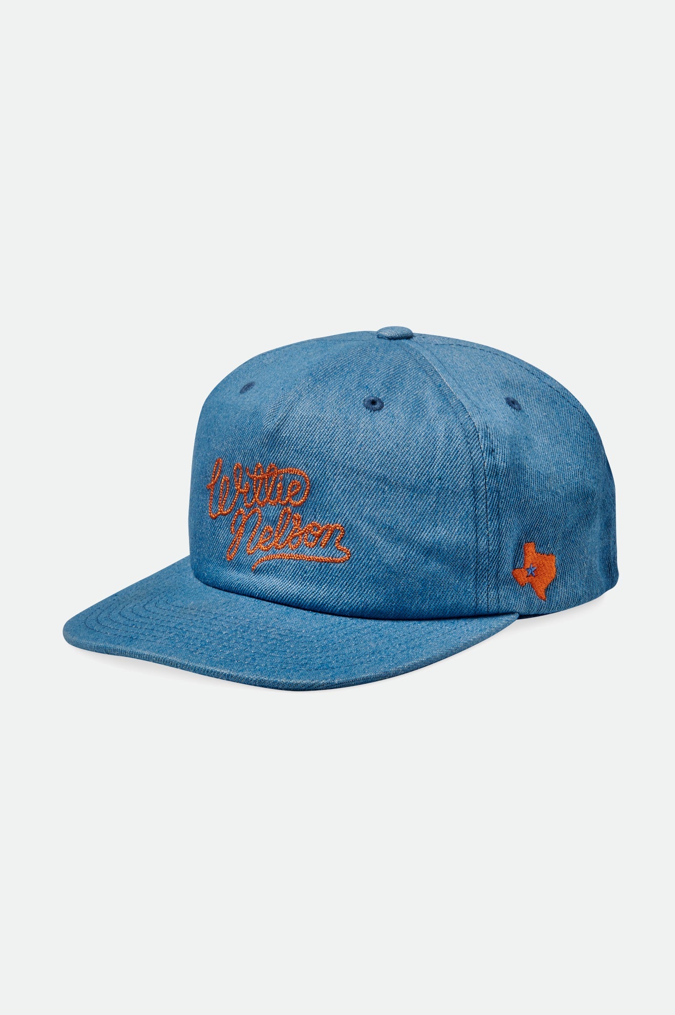 Willie Nelson Snapback - Worn Denim