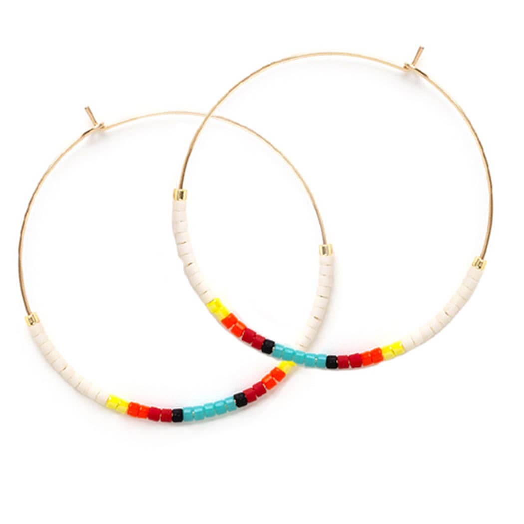New Mexico Japanese Seed Bead Hoops
