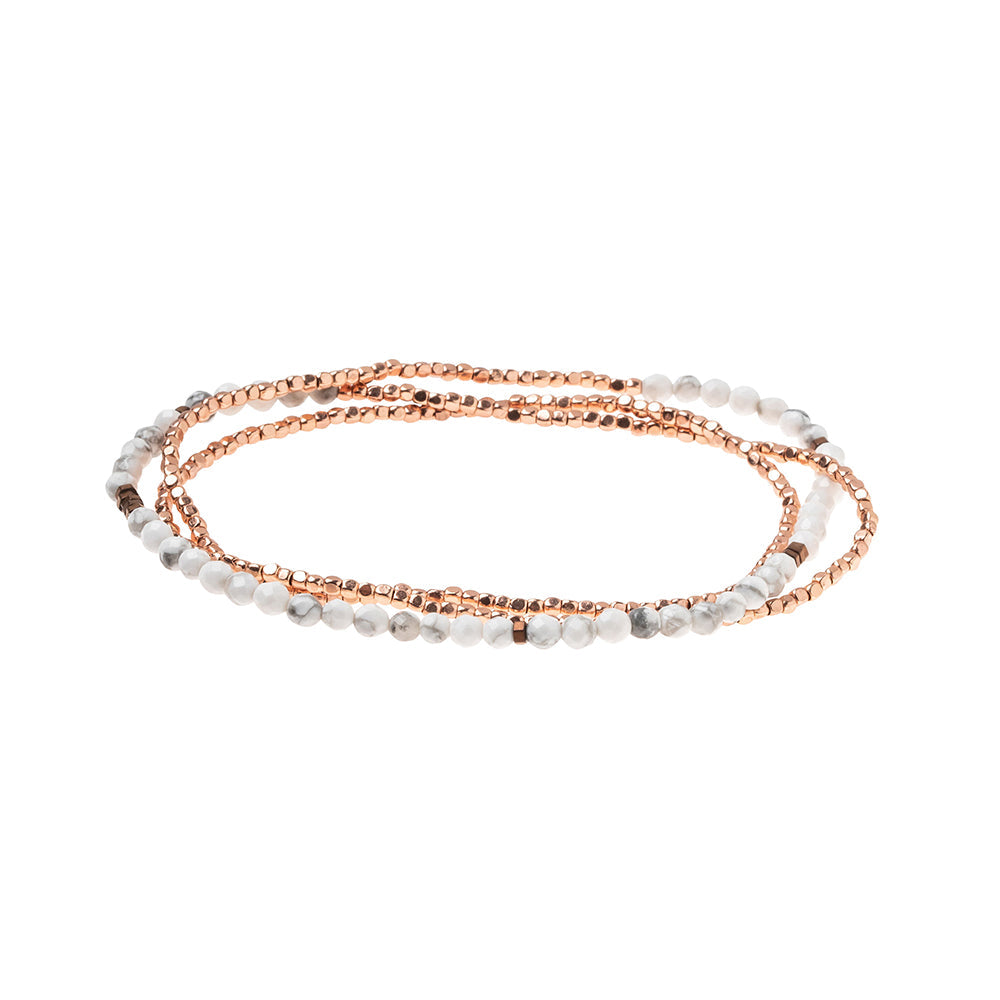 Delicate Stone Howlite Stone of Harmony Bracelet/Necklace