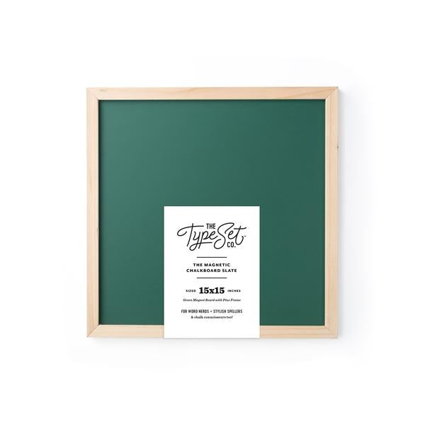 15" x 15" Magnetic Letter Board Slate - Green Chalkboard