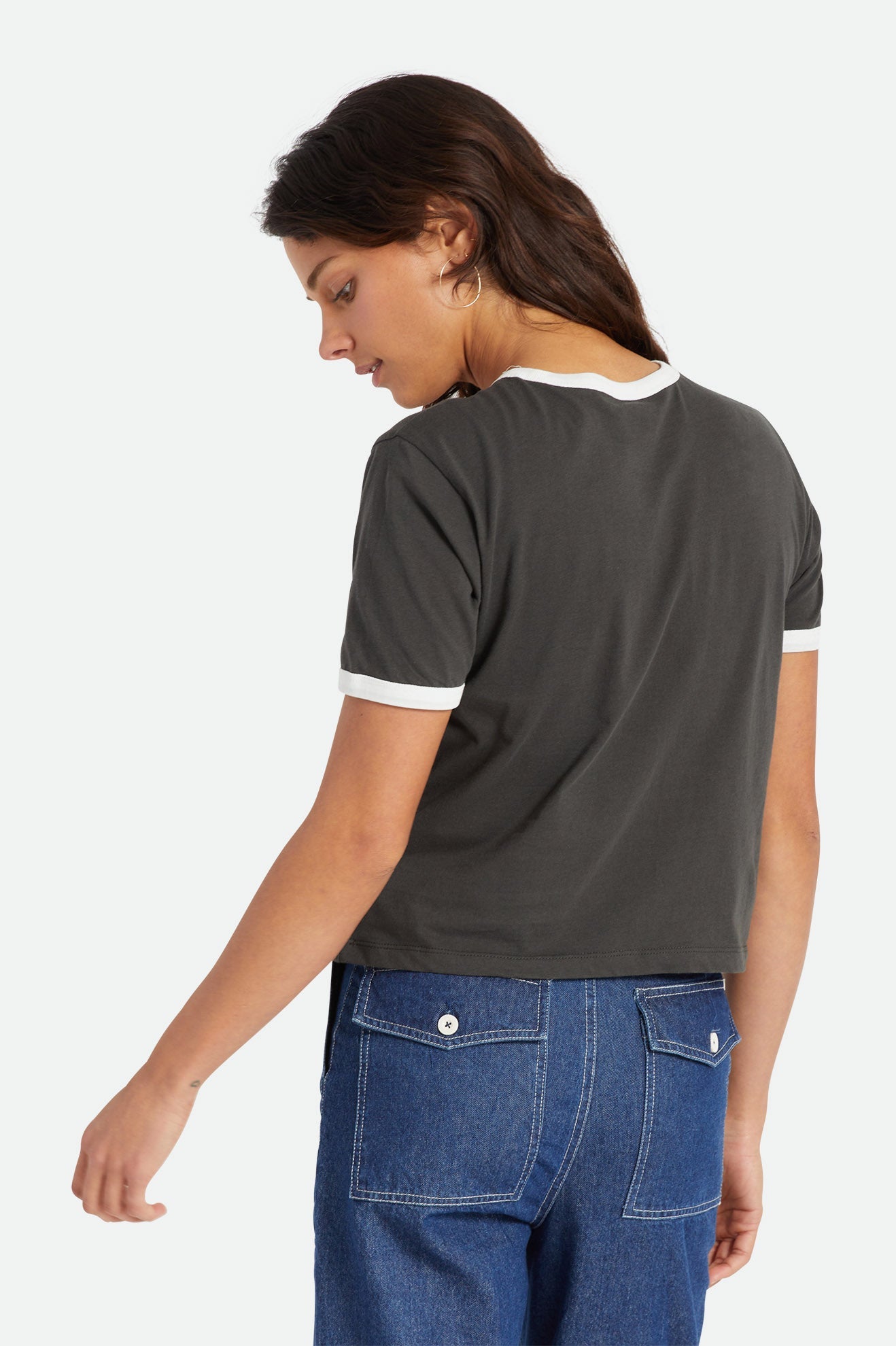 Willie Nelson Boxy Ringer Tee - Washed Black