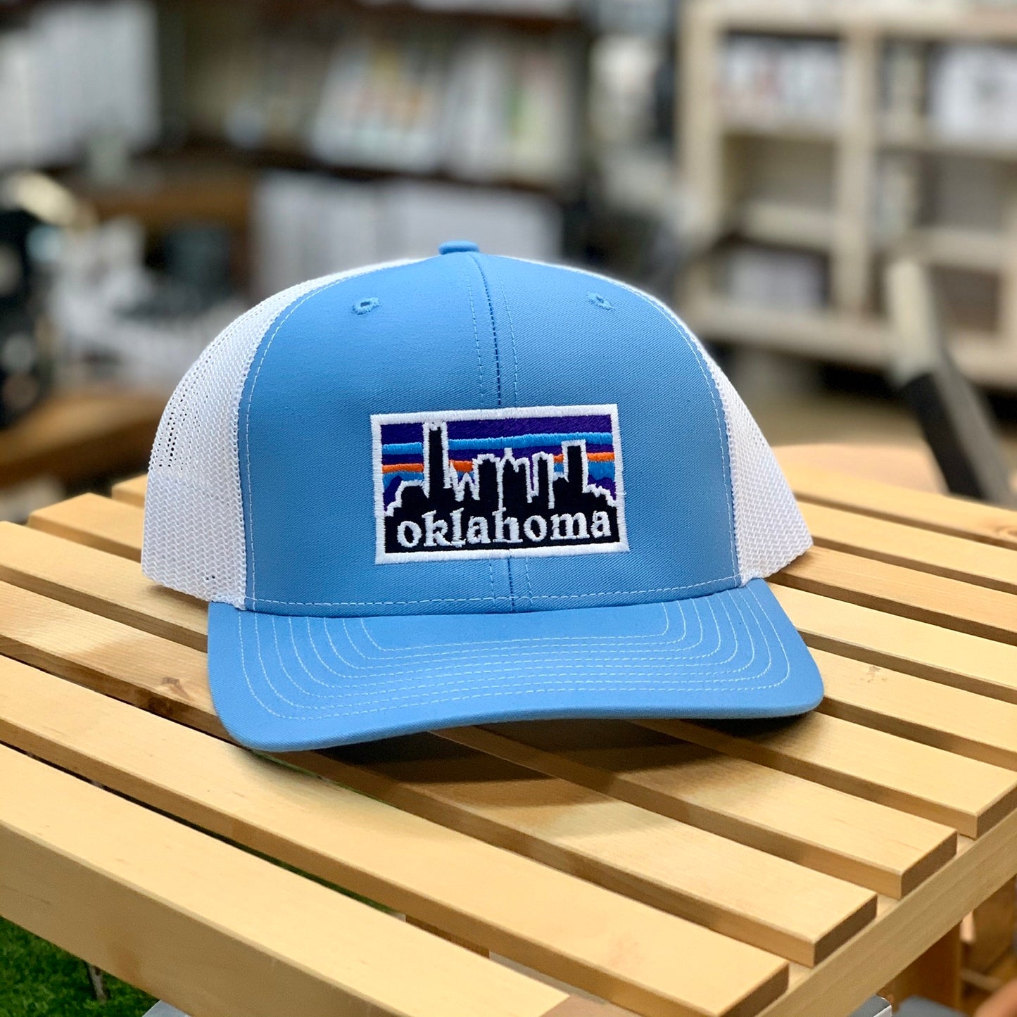 Oklahoma Skyline Hat - Blue