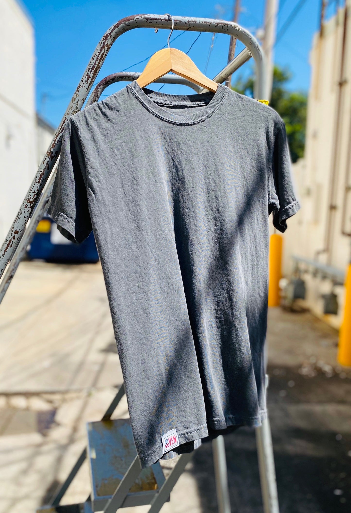 Blue Seven Backed Tee - Regular Fit