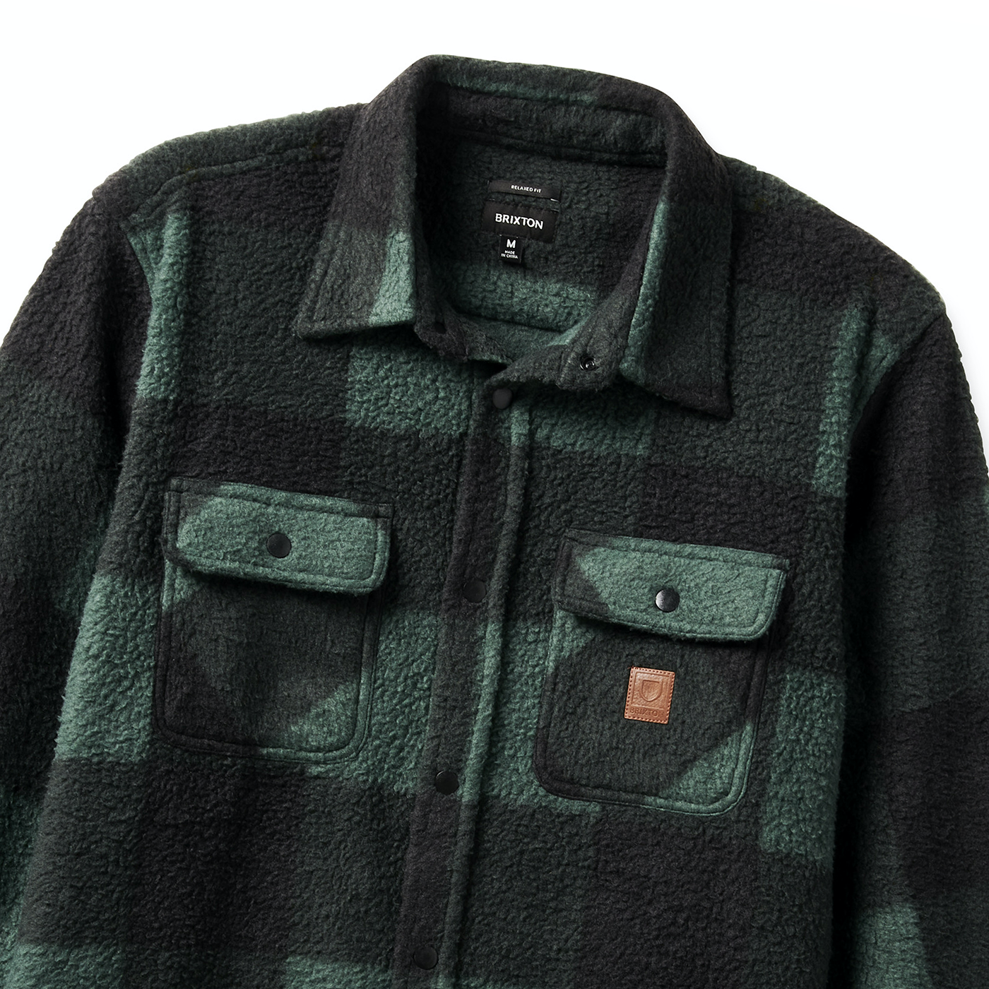 Bowery L/S Arctic Stretch Fleece - Dark Green/Black