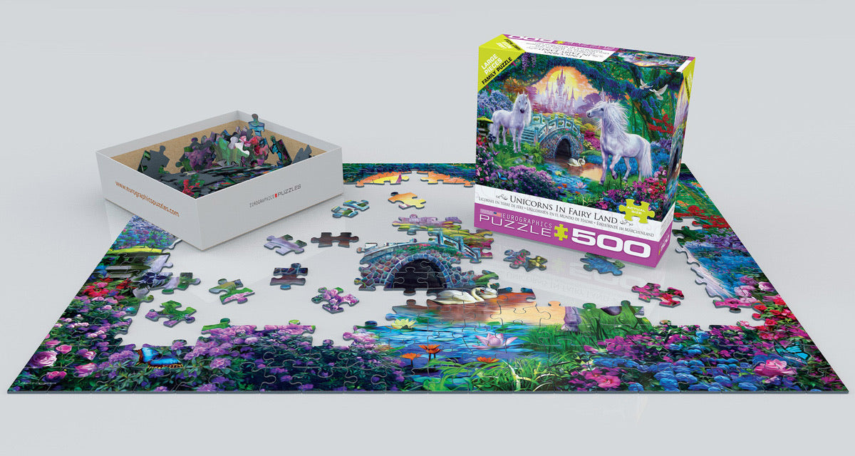Unicorns in Fairy Land 500PC Puzzle