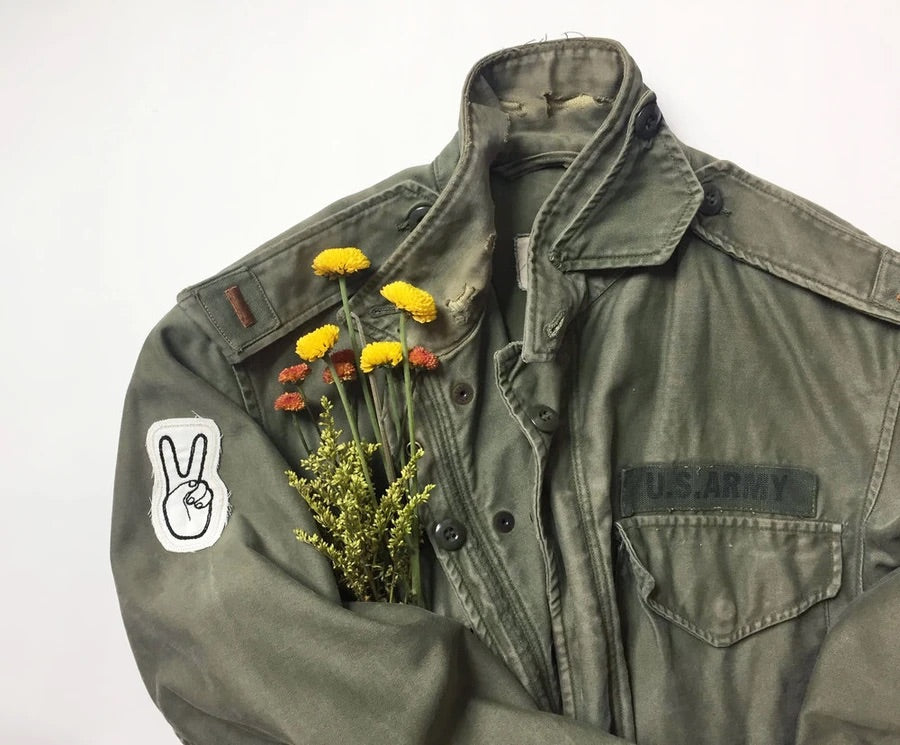 Peace Stitched Patch (Natural White)