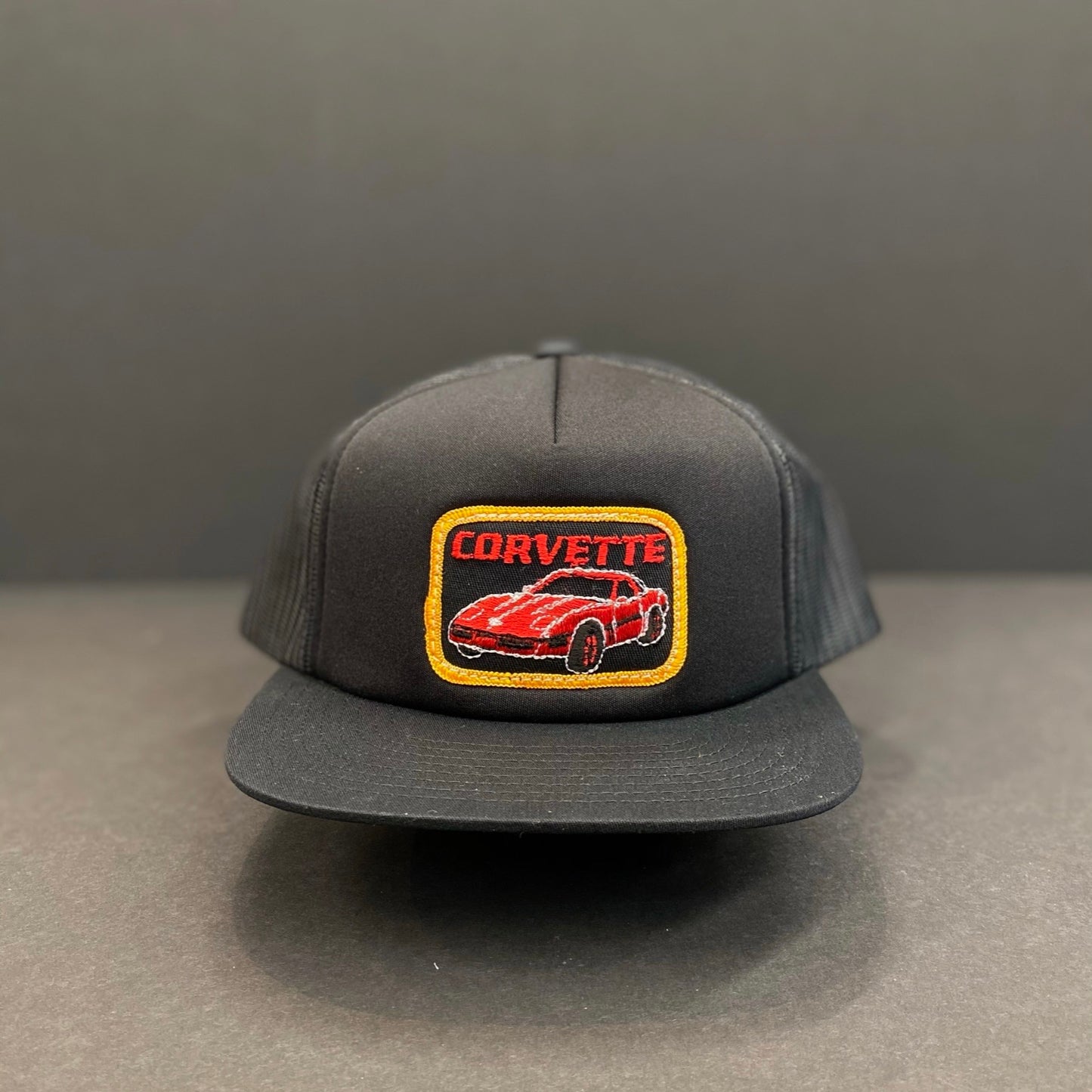 Corvette Black Flat Bill Hat