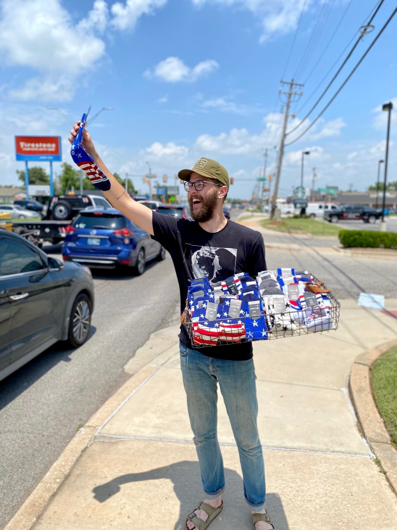 The Fourth St Crew Socks - Red