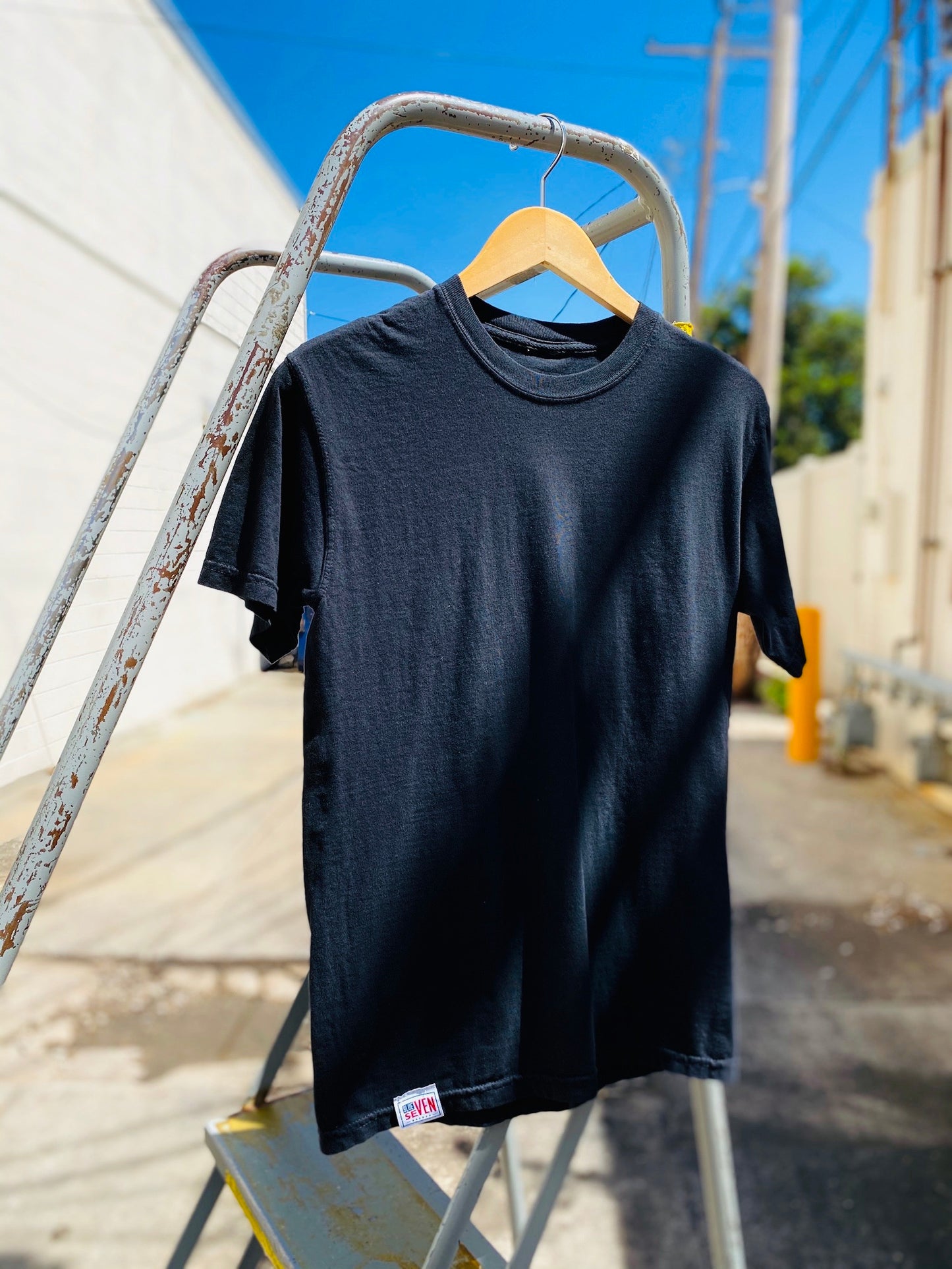 Blue Seven Backed Tee - Regular Fit