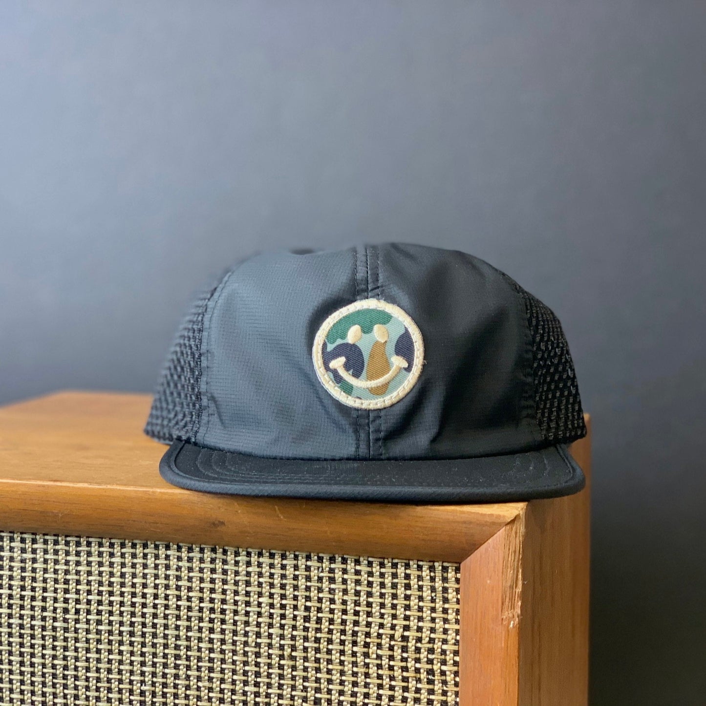 Camo Smiley Face Hat