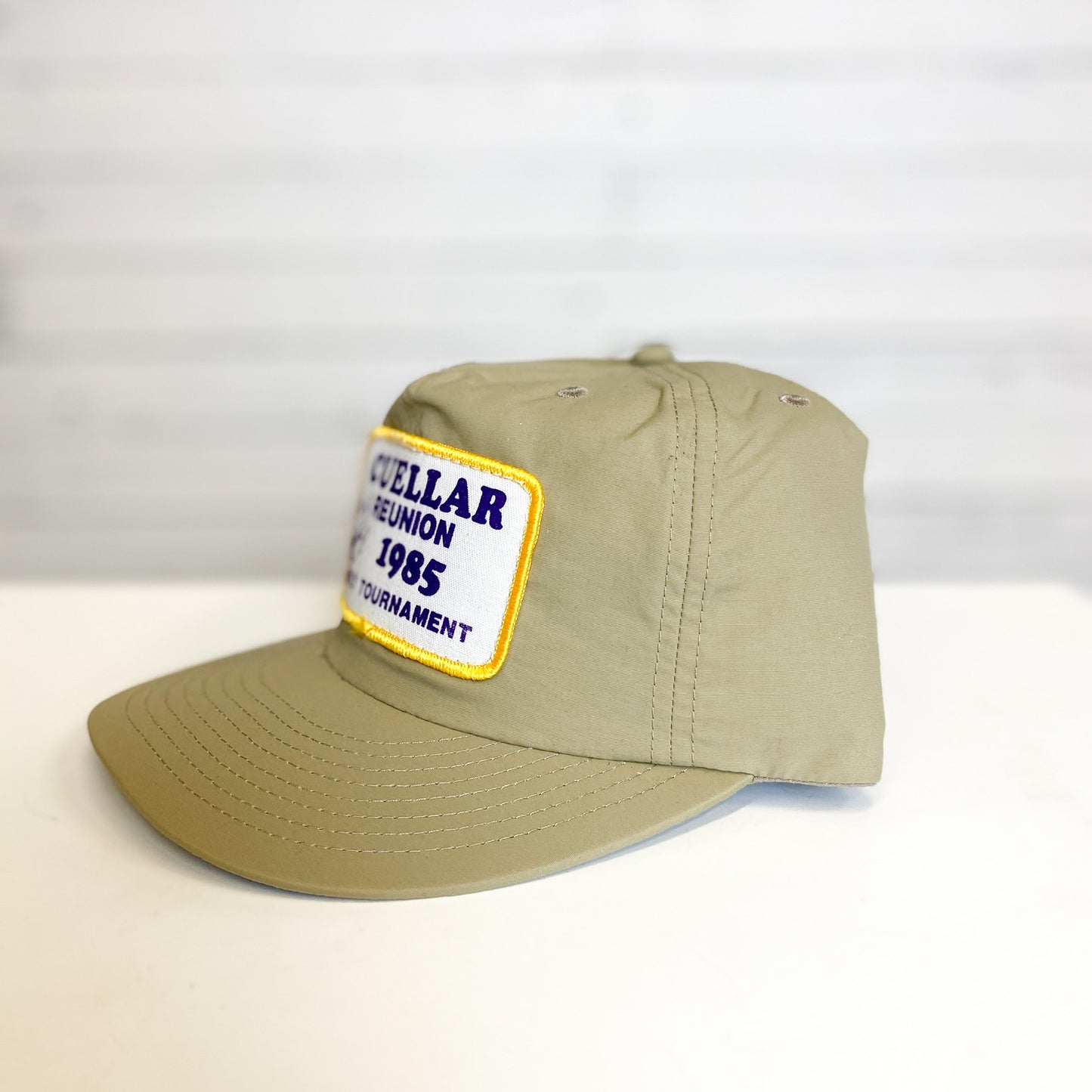 Vintage Cuellar Reunion 1985 Patch Khaki Hat