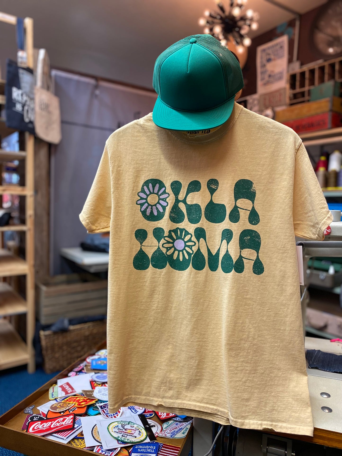 Oklahoma Flower Thrifted Tee