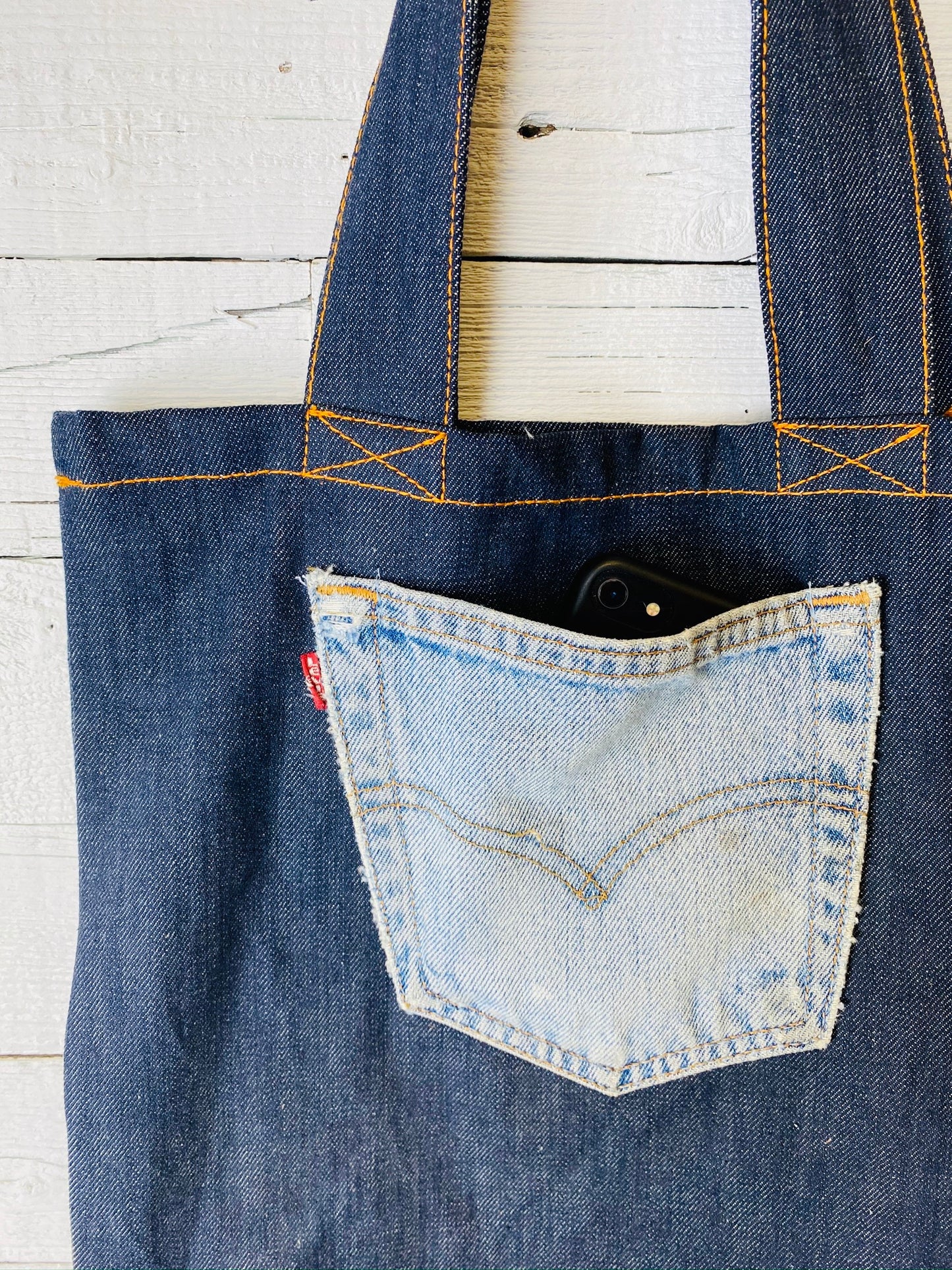 Nudie Jeans Repairing is Caring Tote with Vintage Patches