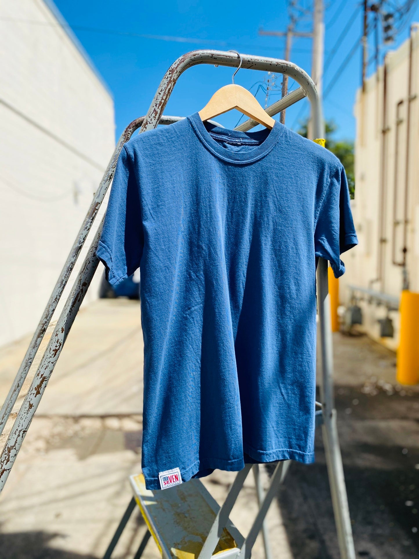 Blue Seven Backed Tee - Regular Fit