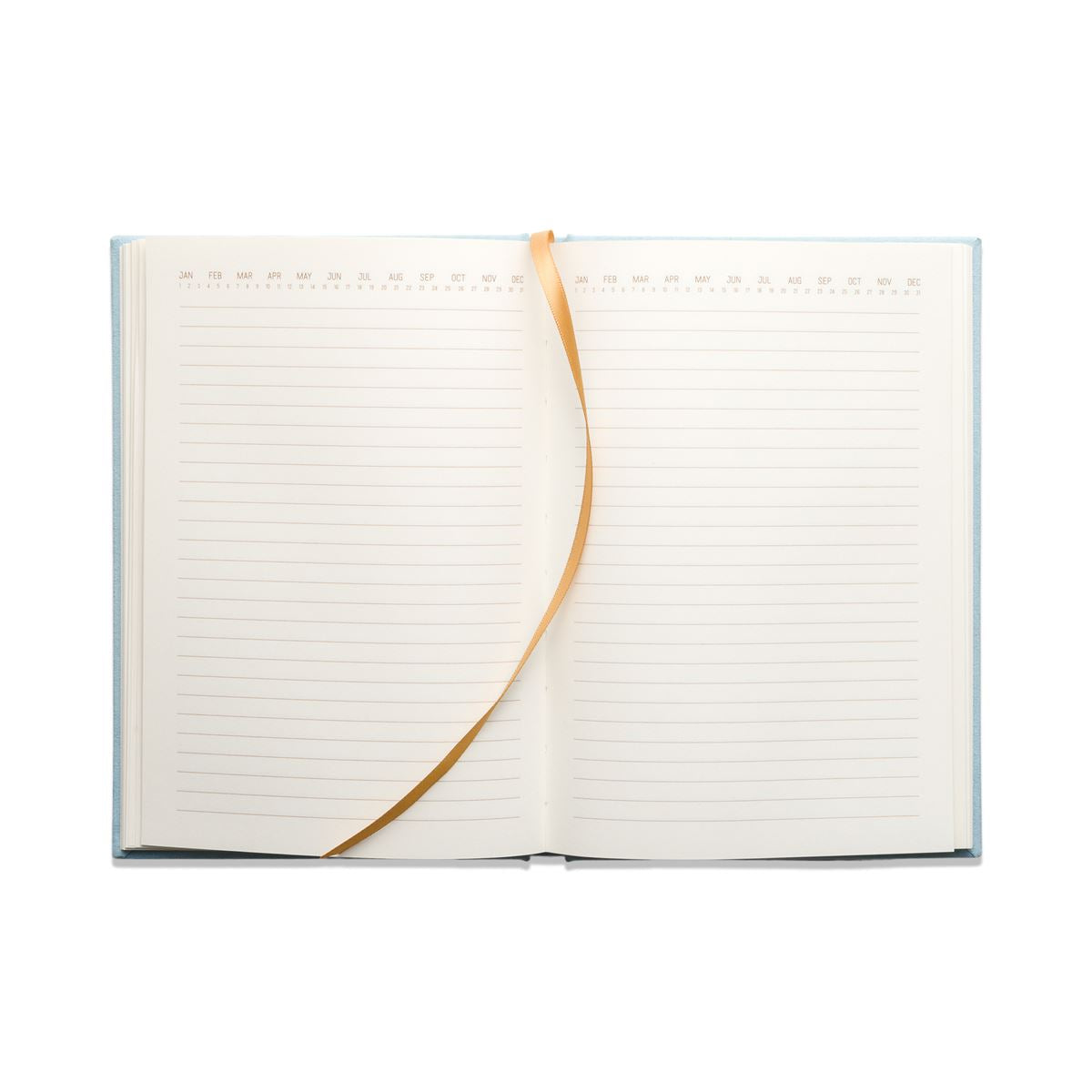 Hard Cover Suede Cloth Journal w/ Pocket - Arch Dot Blue
