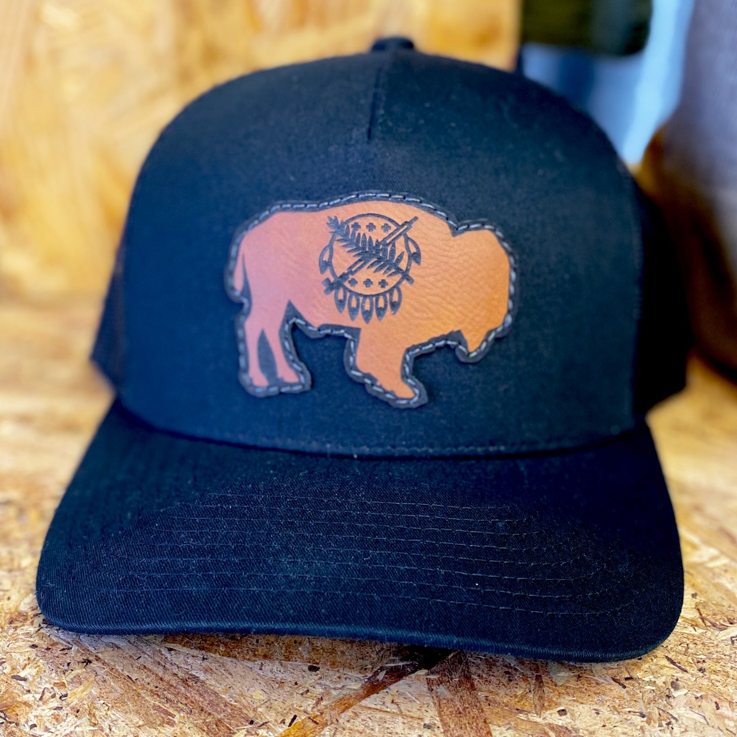 Leather Buffalo - Black Trucker