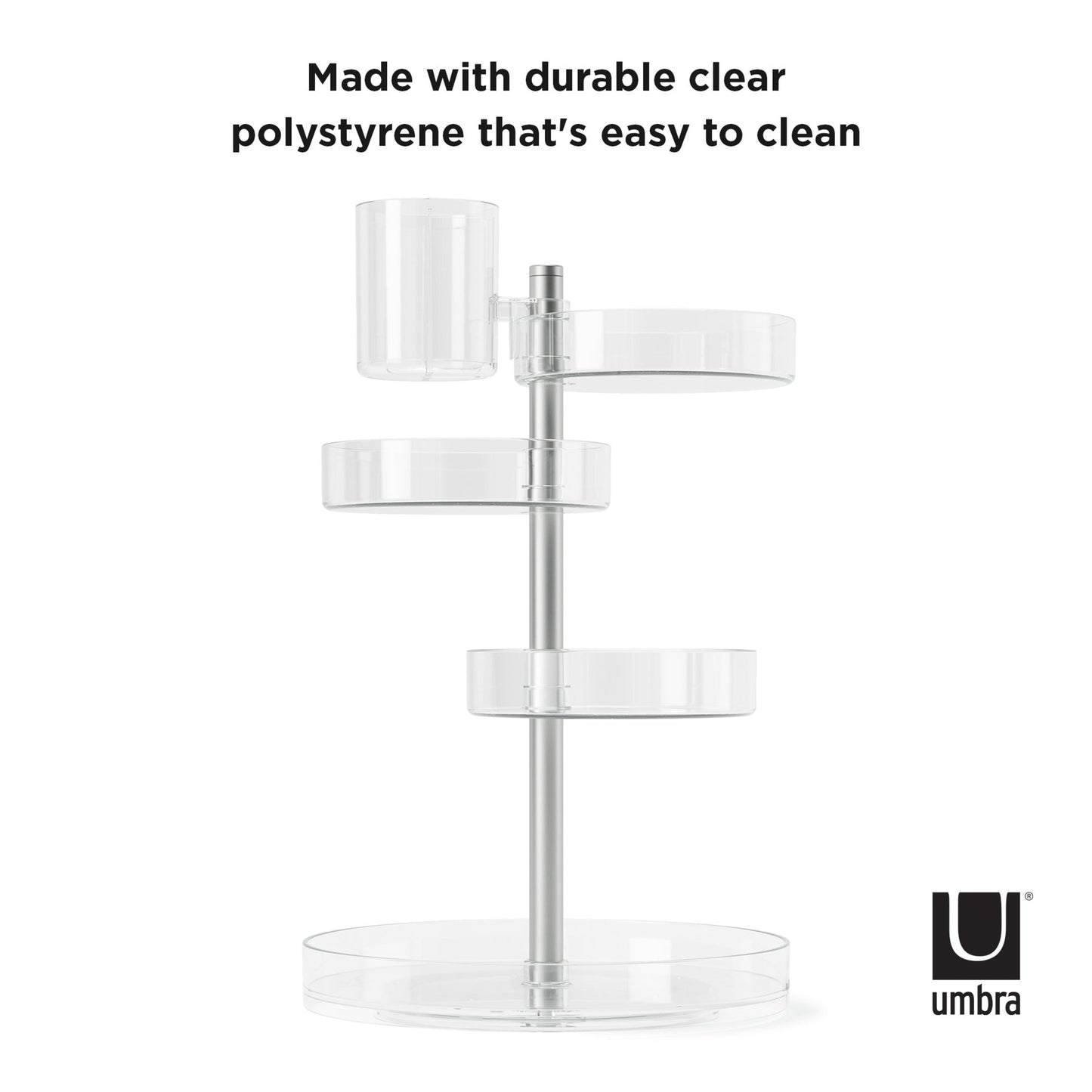Pirouette Organizer - Clear/Nickel