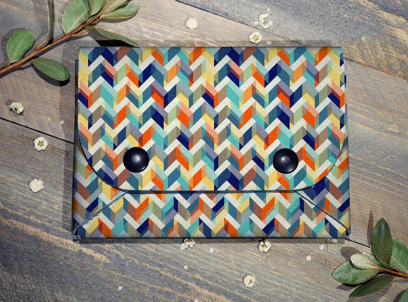 Backerton Bright Chevrons Midi Wallet