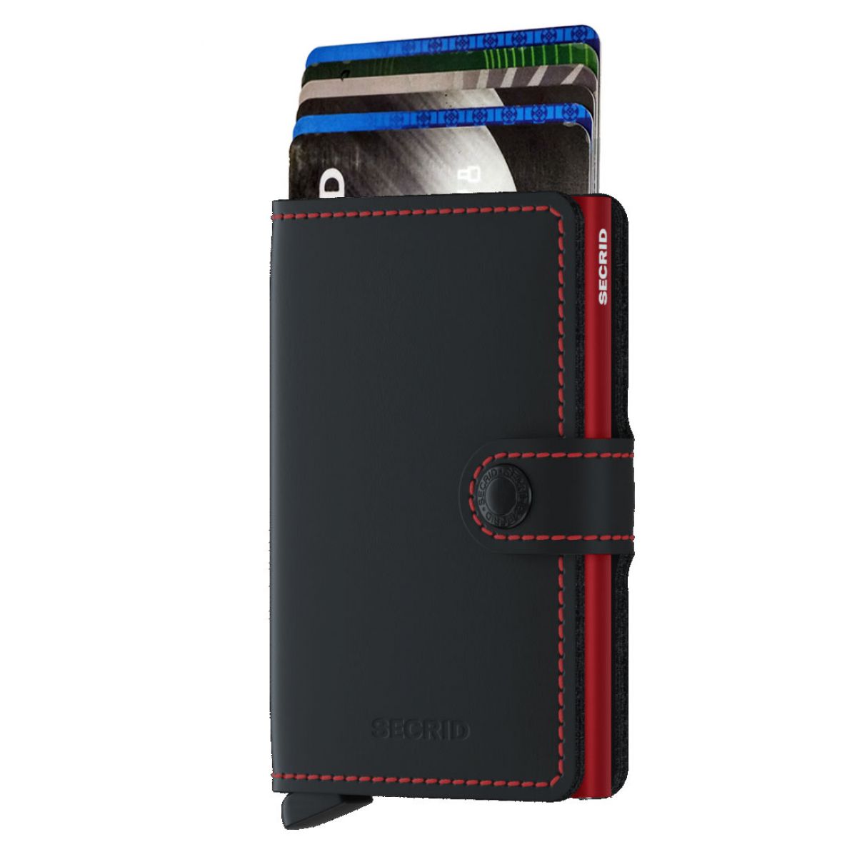 Miniwallet - Matte Black & Red