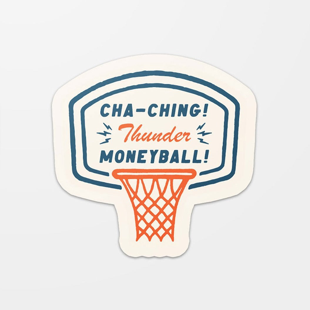 Thunder Moneyball Sticker Blue/Orange