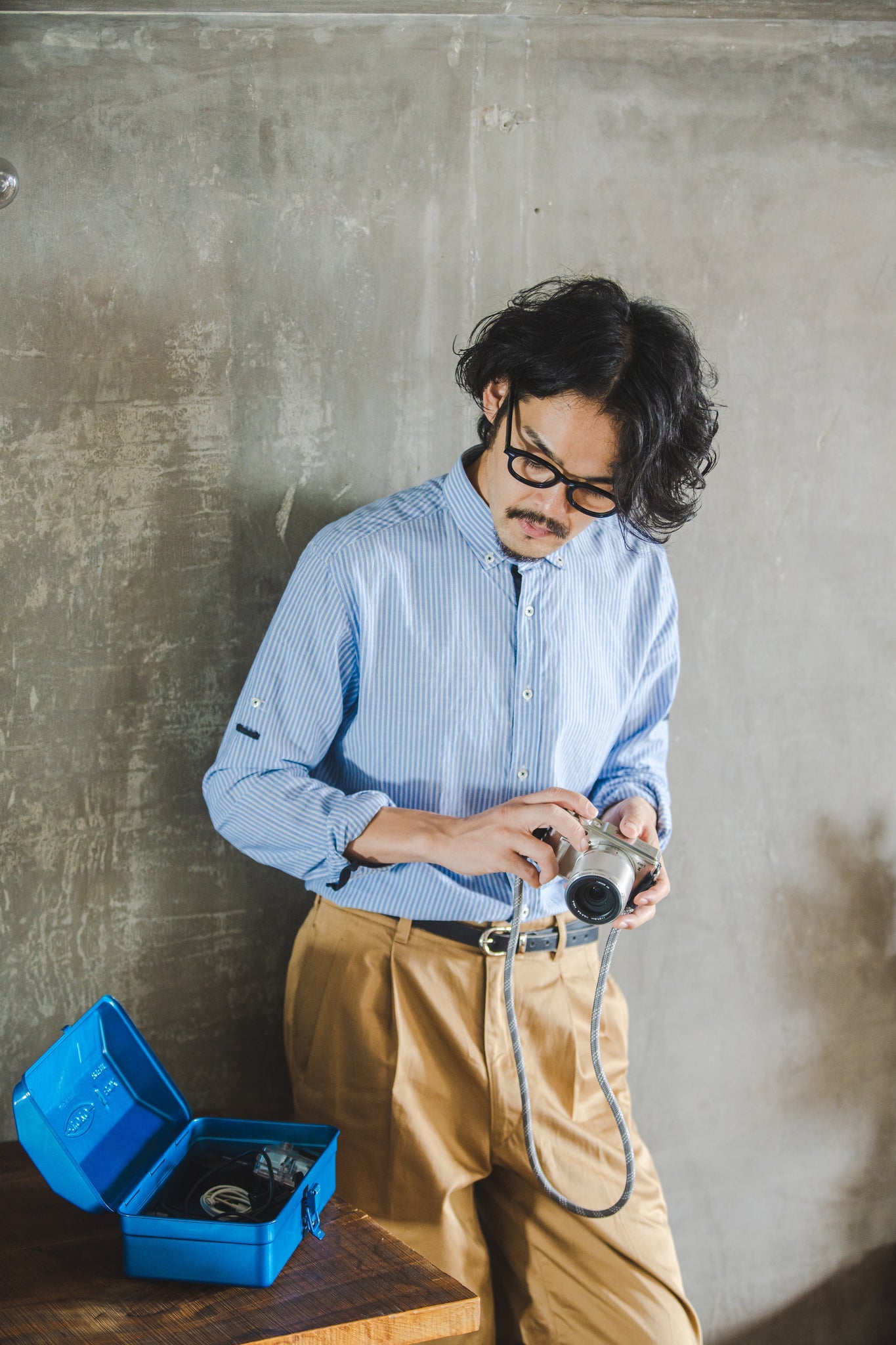Steel Camber-Top Toolbox - Blue