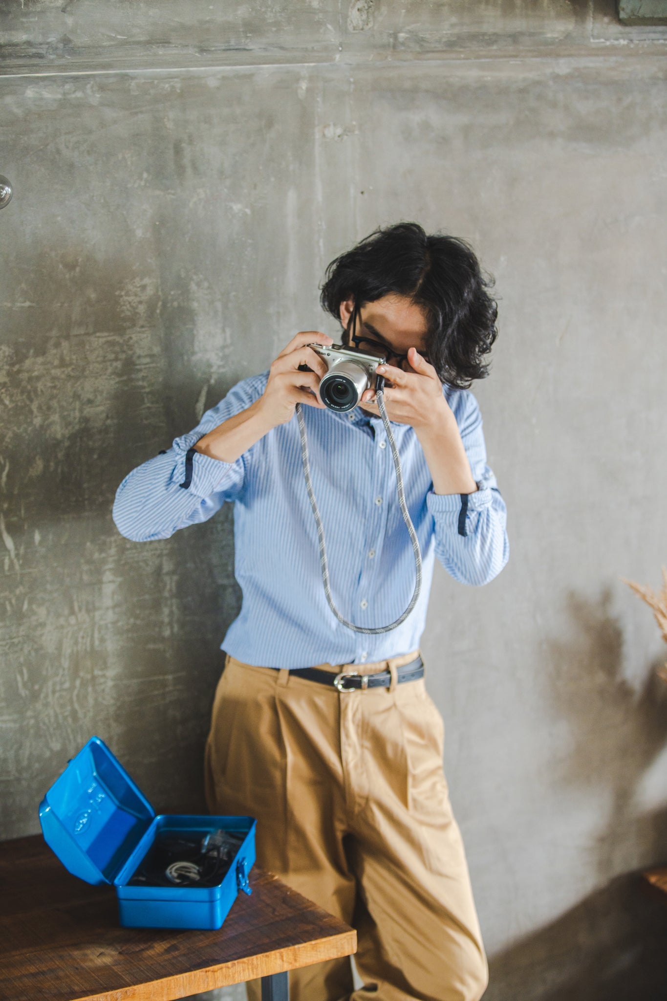 Steel Camber-Top Toolbox - Blue